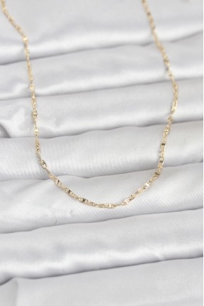 Cm 14k Gold Renk Gemici Zincir Model 60 Cm Kadın Kolye
