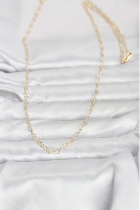 Cm 14k Gold Renk Kalp Zincirli 60 Cm Kadın Kolye Cm 14k Gold Renk Kalp Zincirli 60 Cm Kadın Kolye