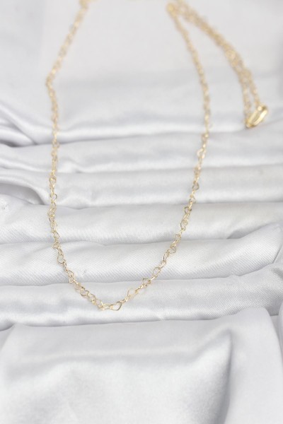 Cm 14k Gold Renk Kalp Zincirli 60 Cm Kadın Kolye Cm 14k Gold Renk Kalp Zincirli 60 Cm Kadın Kolye