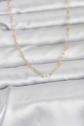 Cm 14k Gold Renk Kalp Zincirli 60 Cm Kadın Kolye Cm 14k Gold Renk Kalp Zincirli 60 Cm Kadın Kolye