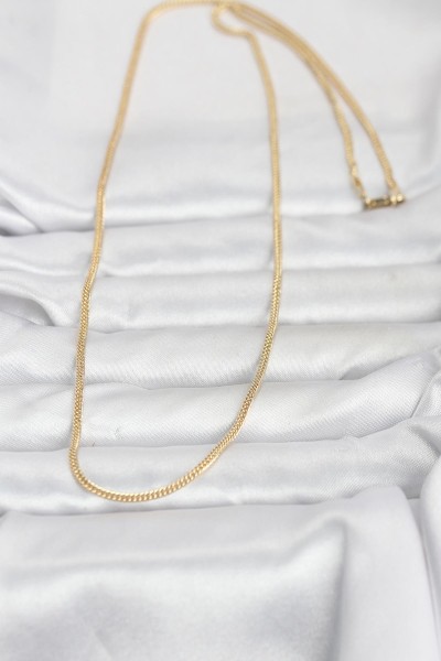 Cm 14k Gold Renk Dolgun Zincir Model 60 Cm Kadın Kolye