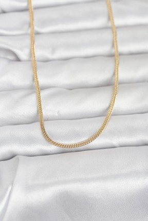 Cm 14k Gold Renk Dolgun Zincir Model 60 Cm Kadın Kolye
