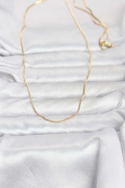 Cm 14k Gold Renk İnce Kare Zincirli Model 60 Cm Kadın Kolye Cm 14k Gold Renk İnce Kare Zincirli Model 60 Cm Kadın Kolye