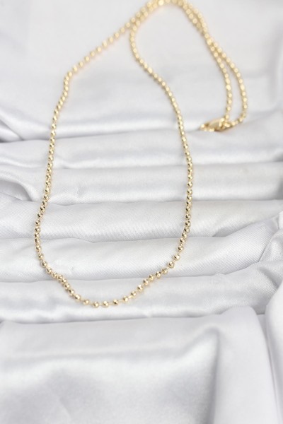 Cm 14k Gold Renk Top Zincirli Model 60 Cm Kadın Kolye Cm 14k Gold Renk Top Zincirli Model 60 Cm Kadın Kolye