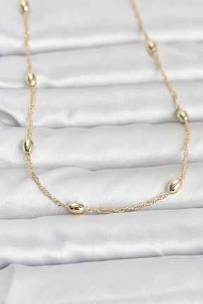 Cm 14k Gold Renk Topçuklu Burgu Zincir Model 60 Cm Kadın Kolye Cm 14k Gold Renk Topçuklu Burgu Zincir Model 60 Cm Kadın Kolye