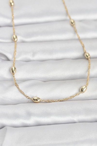 Cm 14k Gold Renk Topçuklu Burgu Zincir Model 60 Cm Kadın Kolye Cm 14k Gold Renk Topçuklu Burgu Zincir Model 60 Cm Kadın Kolye