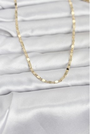 Cm 14k Gold Renk Ezme Zincir 60 Cm Kadın Kolye