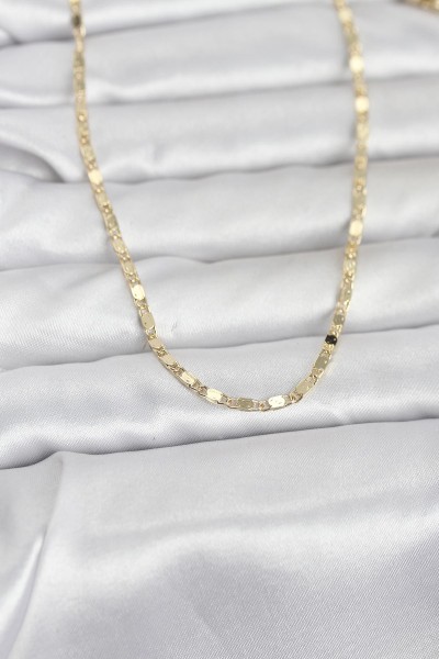 Cm 14k Gold Renk Ezme Zincir 60 Cm Kadın Kolye