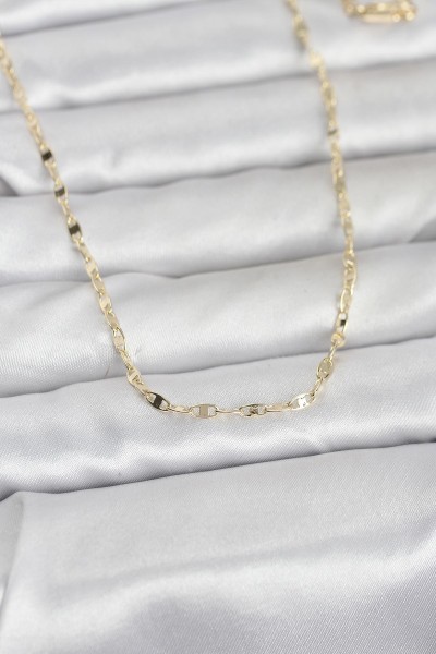 Cm 14k Gold Renk Yassı Gemici Zincir Model 60 Cm Kadın Kolye Cm 14k Gold Renk Yassı Gemici Zincir Model 60 Cm Kadın Kolye
