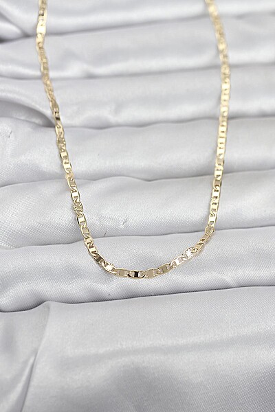 Cm 14k Gold Renk Zincir Model 60 Cm Kadın Kolye