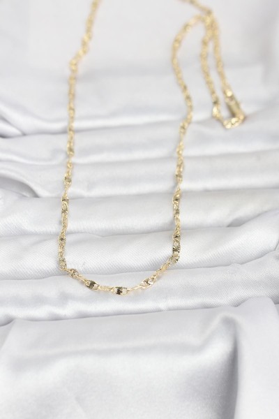 Cm 14k Gold Renk Lazerli Gemici Zincir Model 60 Cm Kadın Kolye Cm 14k Gold Renk Lazerli Gemici Zincir Model 60 Cm Kadın Kolye