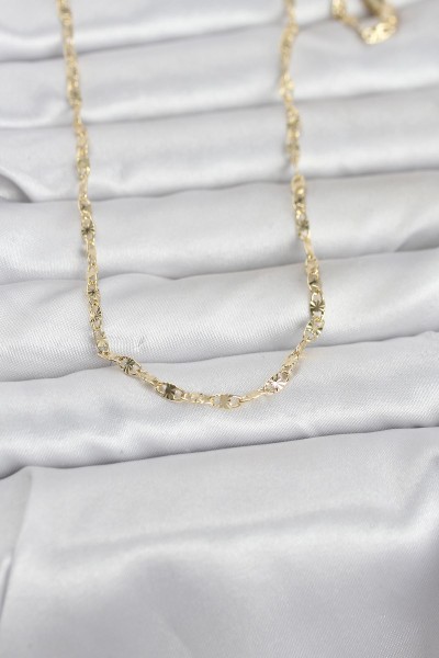 Cm 14k Gold Renk Lazerli Gemici Zincir Model 60 Cm Kadın Kolye Cm 14k Gold Renk Lazerli Gemici Zincir Model 60 Cm Kadın Kolye