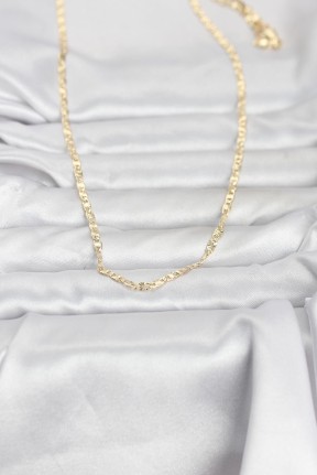 Cm 14k Gold Renk Lazer Zincirli Model 60 Cm Kadın Kolye Cm 14k Gold Renk Lazer Zincirli Model 60 Cm Kadın Kolye