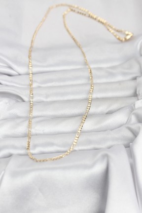 Cm 14k Gold Renk İnce Kuşgözü Zincir Model 60 Cm Kadın Kolye