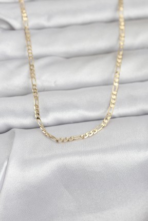 Cm 14k Gold Renk İnce Kuşgözü Zincir Model 60 Cm Kadın Kolye