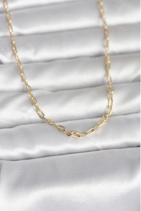 Cm 14k Gold Renk Ataç Zincir Model 60 Cm Kadın Kolye