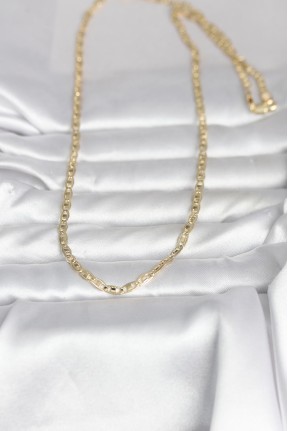 Cm 14k Gold Renk Lazer Kesim Zincirli Model 60 Cm Kadın Kolye Cm 14k Gold Renk Lazer Kesim Zincirli Model 60 Cm Kadın Kolye