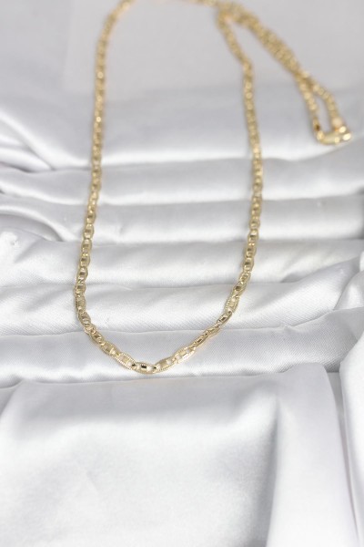 Cm 14k Gold Renk Lazer Kesim Zincirli Model 60 Cm Kadın Kolye Cm 14k Gold Renk Lazer Kesim Zincirli Model 60 Cm Kadın Kolye