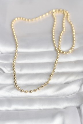 Cm 14k Gold Renk Top Zincirli Model 60 Cm Kadın Kolye Cm 14k Gold Renk Top Zincirli Model 60 Cm Kadın Kolye