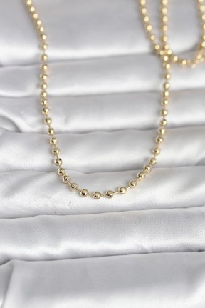 Cm 14k Gold Renk Top Zincirli Model 60 Cm Kadın Kolye Cm 14k Gold Renk Top Zincirli Model 60 Cm Kadın Kolye