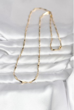 Cm 14k Gold Renk Kesme çubuk Zincirli Model 60 Cm Kadın Kolye Cm 14k Gold Renk Kesme çubuk Zincirli Model 60 Cm Kadın Kolye
