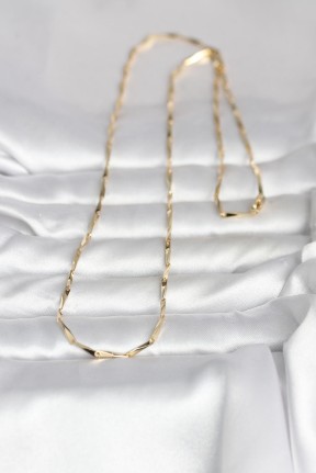 Cm 14k Gold Renk Kesme çubuk Zincirli Model 60 Cm Kadın Kolye Cm 14k Gold Renk Kesme çubuk Zincirli Model 60 Cm Kadın Kolye