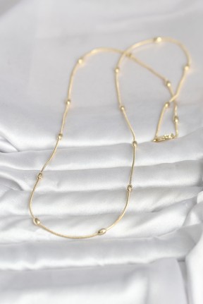 Cm 14k Gold Renk Yılan Zincirli Damla Topçuk Model 60 Cm Kadın Kolye Cm 14k Gold Renk Yılan Zincirli Damla Topçuk Model 60 Cm Kadın Kolye