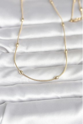 Cm 14k Gold Renk Yılan Zincirli Damla Topçuk Model 60 Cm Kadın Kolye Cm 14k Gold Renk Yılan Zincirli Damla Topçuk Model 60 Cm Kadın Kolye