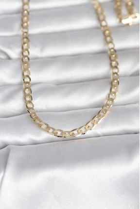 Cm 14k Gold Renk Kalın Zincir Model 60 Cm Kadın Kolye