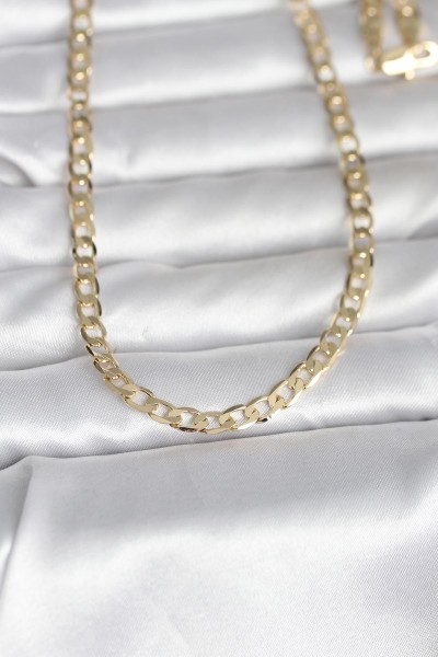 Cm 14k Gold Renk Kalın Zincir Model 60 Cm Kadın Kolye