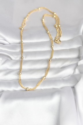 Cm 14k Gold Renk Topçuk Model 60 Cm Kadın Kolye Cm 14k Gold Renk Topçuk Model 60 Cm Kadın Kolye