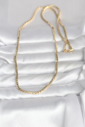Cm 14k Gold Renk Yassı Model 60 Cm Kadın Kolye Cm 14k Gold Renk Yassı Model 60 Cm Kadın Kolye