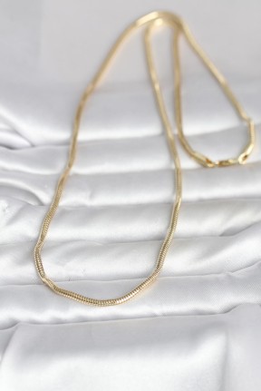 Cm 14k Gold Renk Yılan Zincir Model 60 Cm Kadın Kolye Cm 14k Gold Renk Yılan Zincir Model 60 Cm Kadın Kolye