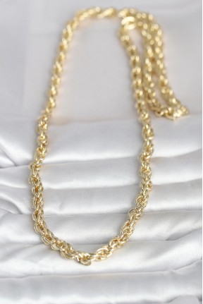 Cm 14k Gold Renk Kalın Burgu Zincirli Model 60 Cm Kadın Kolye Cm 14k Gold Renk Kalın Burgu Zincirli Model 60 Cm Kadın Kolye
