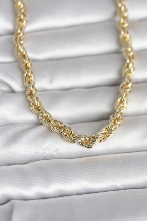 Cm 14k Gold Renk Kalın Burgu Zincirli Model 60 Cm Kadın Kolye Cm 14k Gold Renk Kalın Burgu Zincirli Model 60 Cm Kadın Kolye
