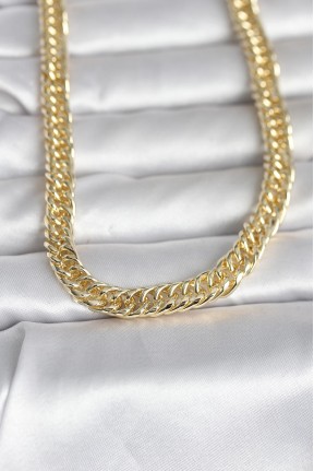 Cm 14k Gold Renk Kalın Zincir Model 60 Cm Kadın Kolye