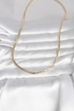 Cm 14k Gold Renk Yassı Zincir Model 45 Cm Kadın Kolye Cm 14k Gold Renk Yassı Zincir Model 45 Cm Kadın Kolye