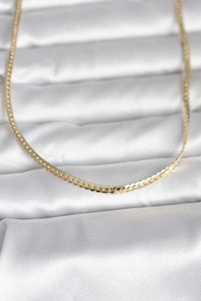 Cm 14k Gold Renk Yassı Zincir Model 45 Cm Kadın Kolye Cm 14k Gold Renk Yassı Zincir Model 45 Cm Kadın Kolye