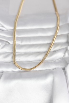 Cm 14k Gold Renk Yassı Yılan Zincir Model 45 Cm Kadın Kolye Cm 14k Gold Renk Yassı Yılan Zincir Model 45 Cm Kadın Kolye