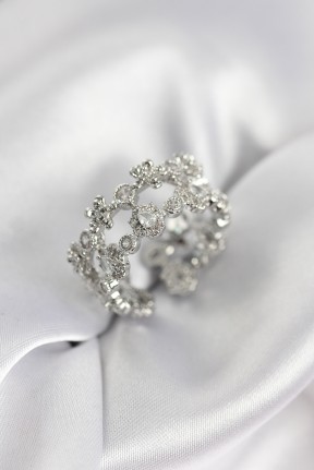 Zirkon Taşlı 2'li Model Gümüş Renk Kadın Yüzük Zirkon Taşlı 2'li Model Gümüş Renk Kadın Yüzük