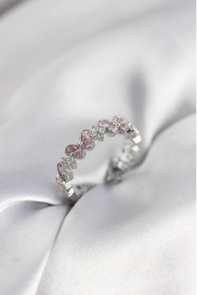 Pembe Zirkon Taşlı Kelebek Model Kadın Yüzük Pembe Zirkon Taşlı Kelebek Model Kadın Yüzük