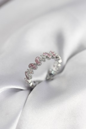Pembe Zirkon Taşlı Kelebek Model Kadın Yüzük Pembe Zirkon Taşlı Kelebek Model Kadın Yüzük
