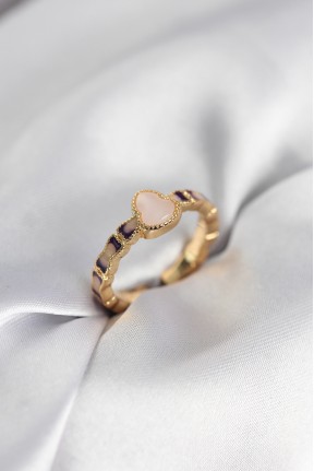 Gold Renk Mineli Su Kabağı Model Kadın Yüzük Gold Renk Mineli Su Kabağı Model Kadın Yüzük