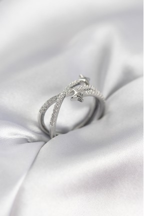 Gümüş Renk Zirkon Taşlı Halley Model Kadın Yüzük Gümüş Renk Zirkon Taşlı Halley Model Kadın Yüzük