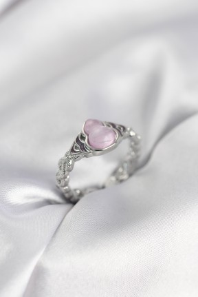 Gümüş Renk Pembe Damla Model Kadın Yüzük Gümüş Renk Pembe Damla Model Kadın Yüzük
