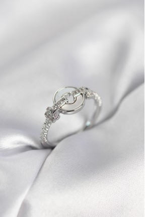 Gümüş Renk Daire Form Sedef Ve Zirkon Taşlı Kadın Yüzük Gümüş Renk Daire Form Sedef Ve Zirkon Taşlı Kadın Yüzük