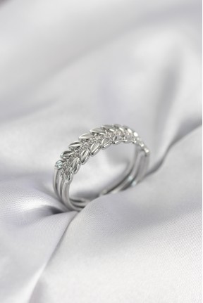 Gümüş Renk Başak Model Zirkon Taşlı Kadın Yüzük Gümüş Renk Başak Model Zirkon Taşlı Kadın Yüzük