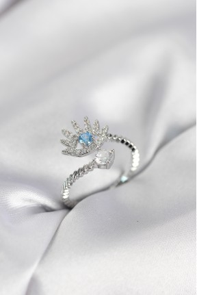 Gümüş Renk Göz Model Zirkon Taşlı Kadın Yüzük Gümüş Renk Göz Model Zirkon Taşlı Kadın Yüzük