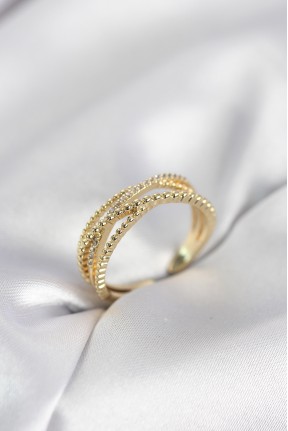 Gold Renk Sarmal Model Kadın Yüzük Gold Renk Sarmal Model Kadın Yüzük