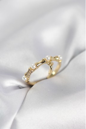 Gold Renk Sallantılı Kemik Model Kadın Yüzük Gold Renk Sallantılı Kemik Model Kadın Yüzük
